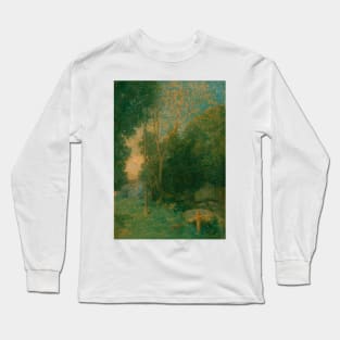 Pan and the Wolf by Julian Alden Weir Long Sleeve T-Shirt